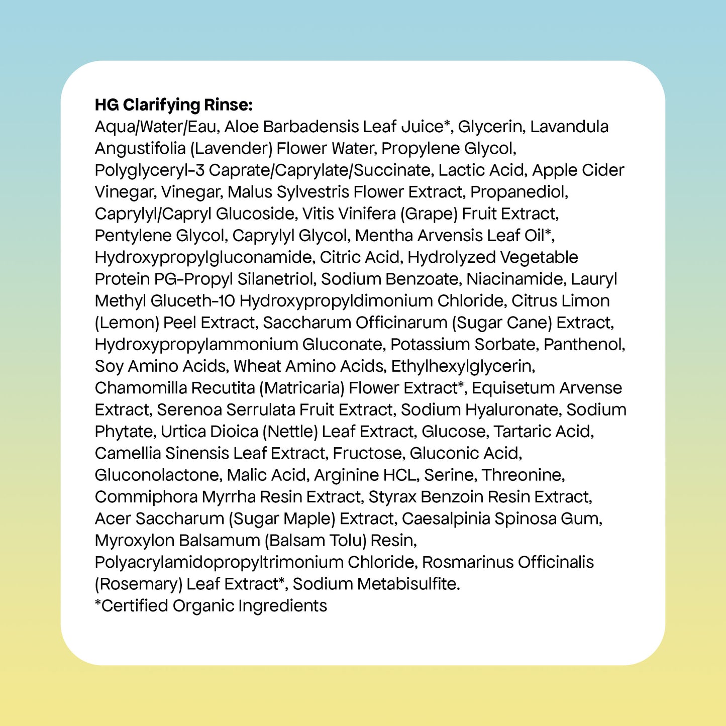 CLARIFYING SCALP & HAIR RINSE