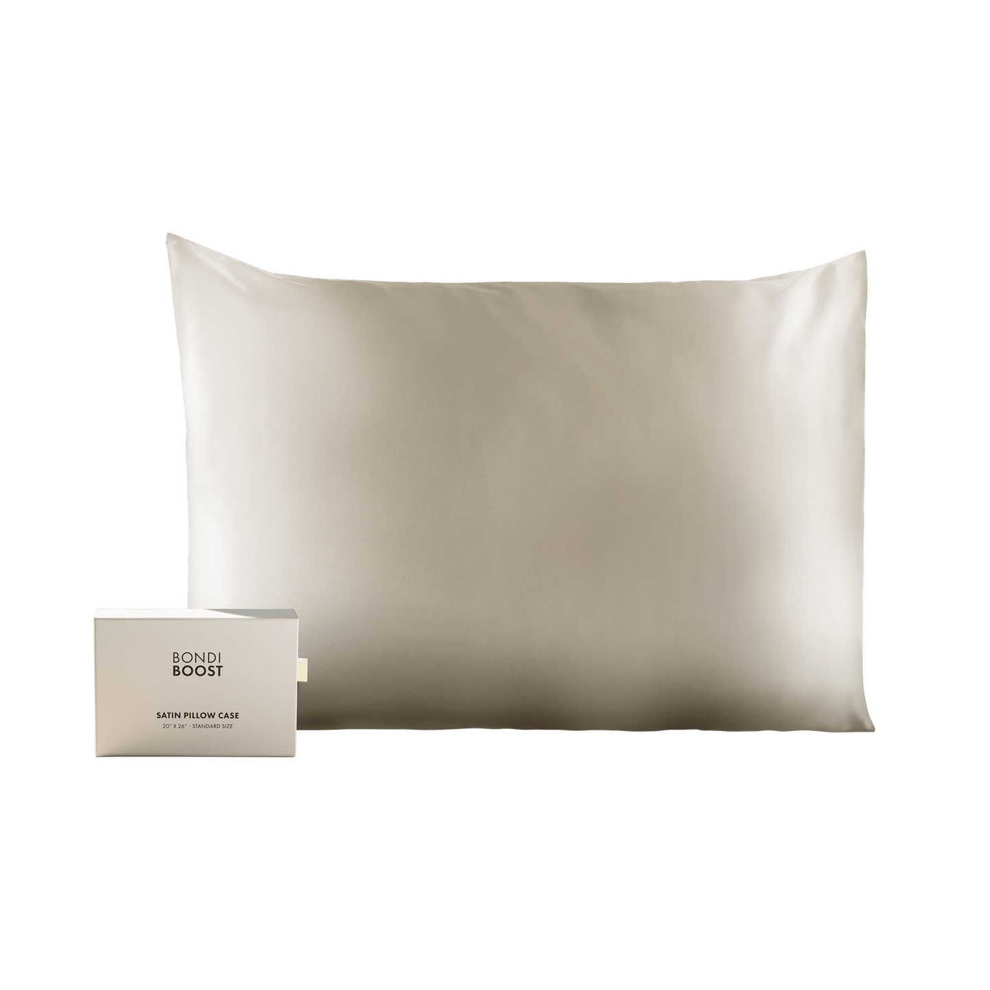 IVORY SATIN PILLOWCASE- STANDARDΒ