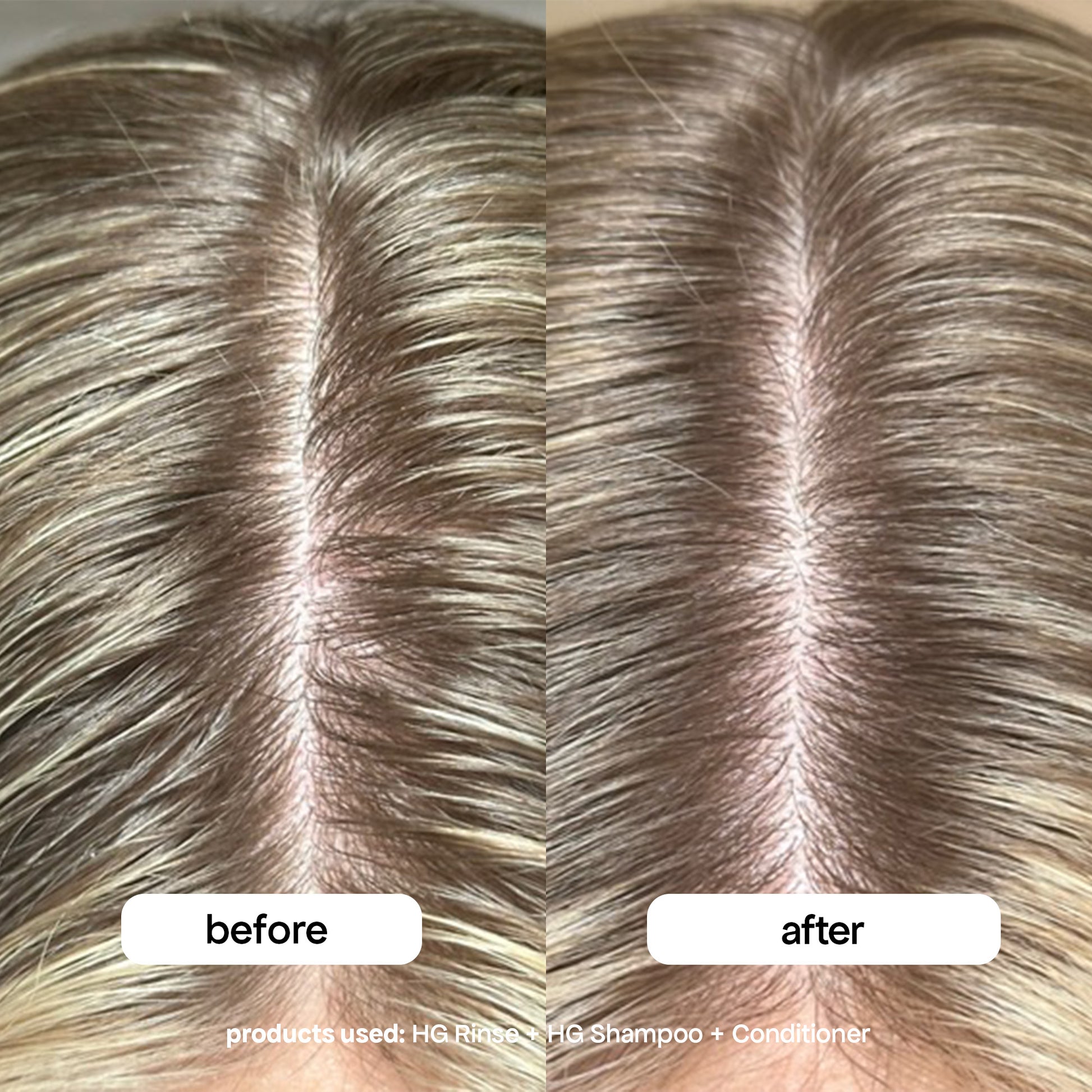 before and after hg duo and rinse 