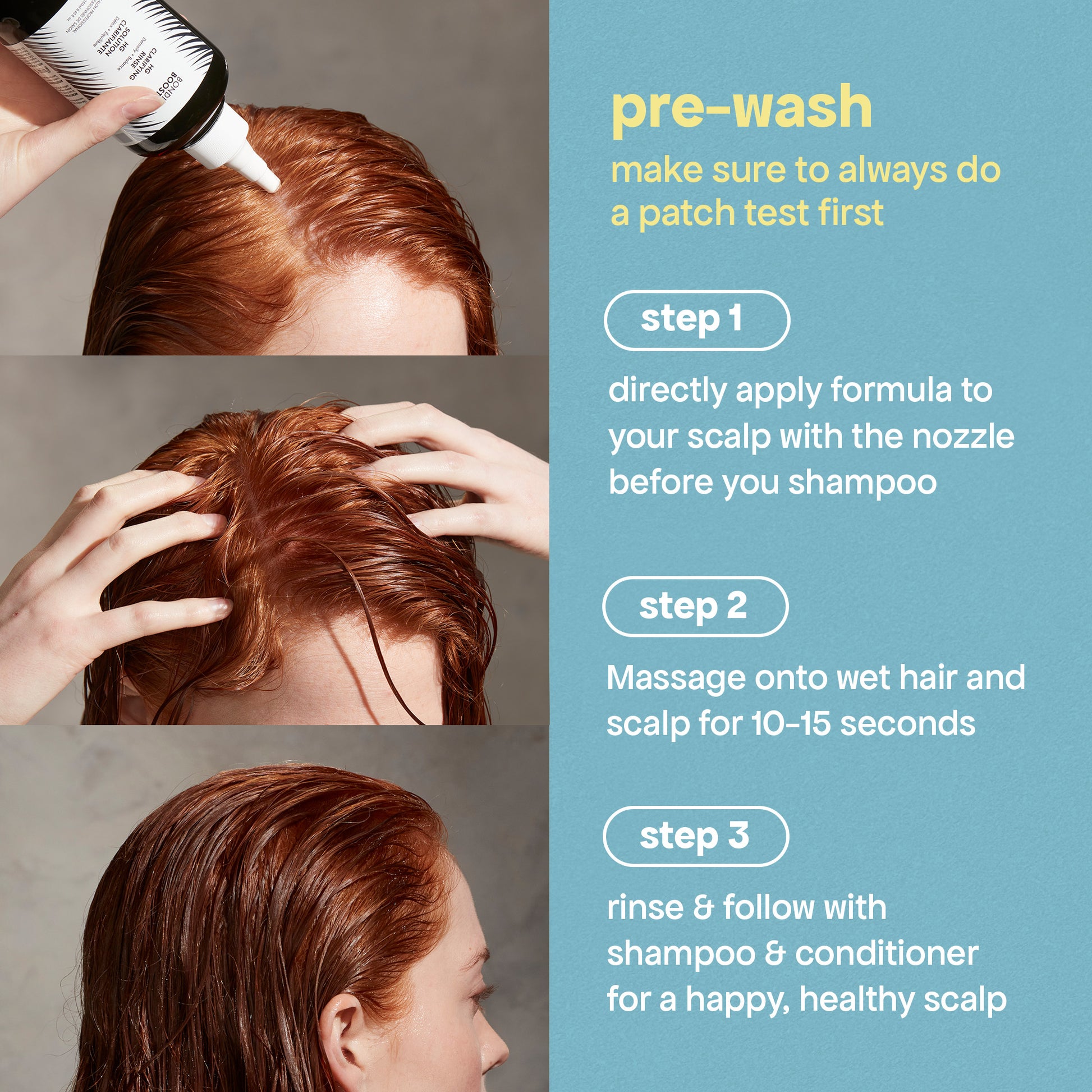 steps for the pre wash 