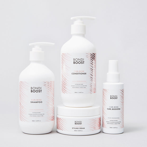 Curl Boss System - Curl Defining Shampoo + Conditioner + Cream + Spray