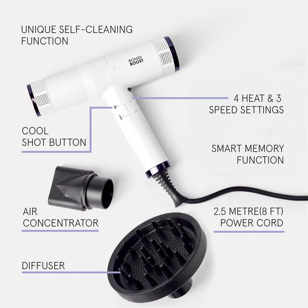 Sonic Dryer - Fast drying for different hair types